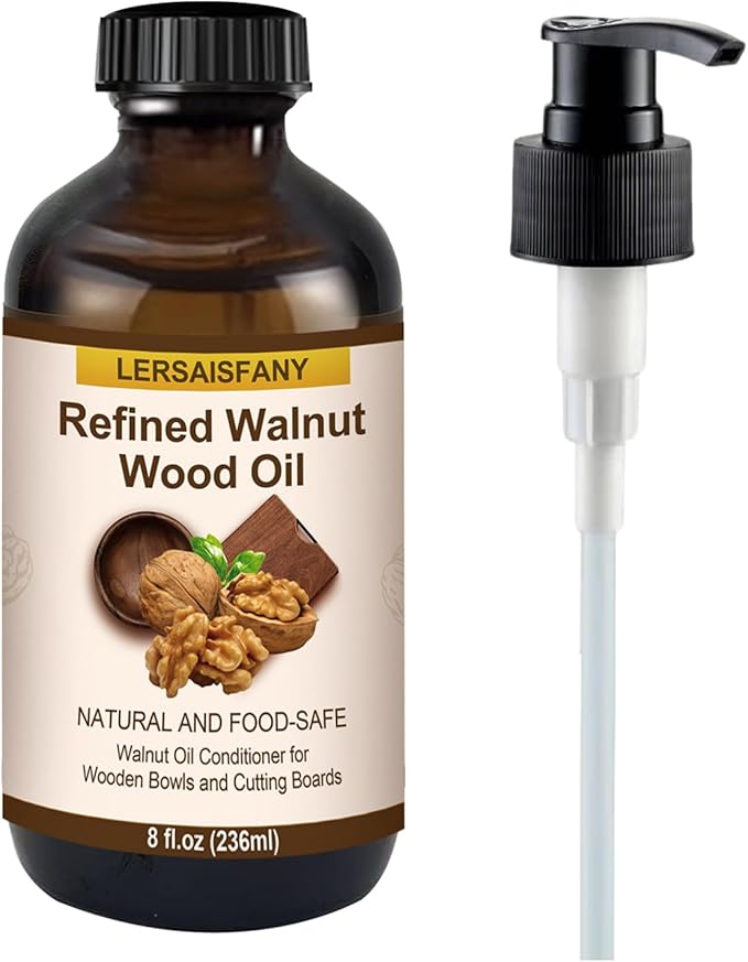 Walnut Wood Oil Bowl Conditioner, Walnut Oil for Wooden Cutting Board and Bowl,Food Safe, Long-Lasting 8oz