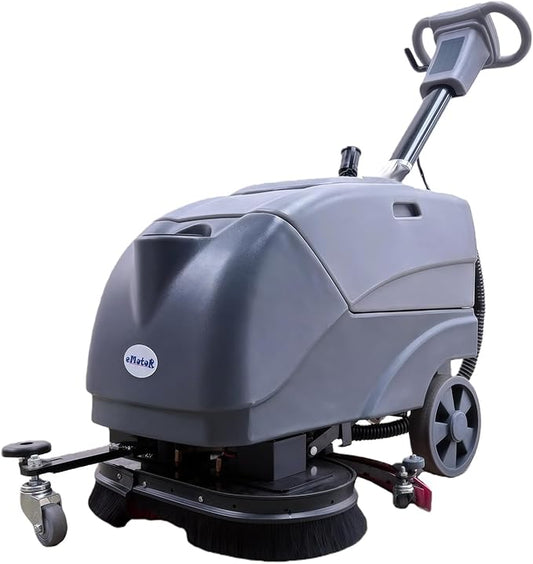 Emotor 18 Inch Commercial Walk Behind Floor Scrubber Machine, 2x45AH Batttery Powered Hard Floor Cleaning Machine