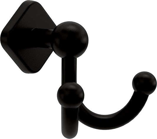 Franklin Brass Gainesville (1-Pack) Towel Hooks Matte Black Double Bathroom J Hooks Wall Mounted for Robes & Towels Hand Towel Hook Holder Kitchen, Bathroom Accessories GNV35-MB