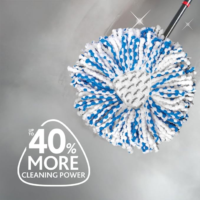 O-Cedar Genuine RinseClean Deep Clean Spin Mop Head Replacement | Machine Washable | Reusable | Microfiber Refill | 40% More Cleaning Power