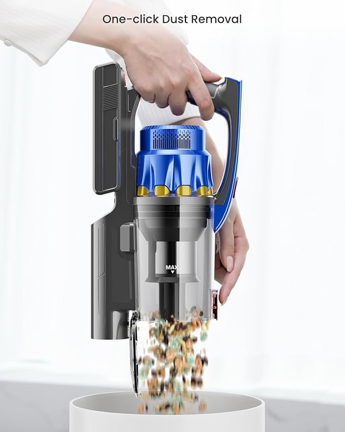 Cordless Vacuum Cleaner, 50KPA 600W 70Mins Cordless Vacuum with Dual Handle, Stick Vacuum with Aroma Tablet, Anti-Tangle Brush, Rechargeable Wireless Vacumm for Carpets/Hard Floors/Pet Hair