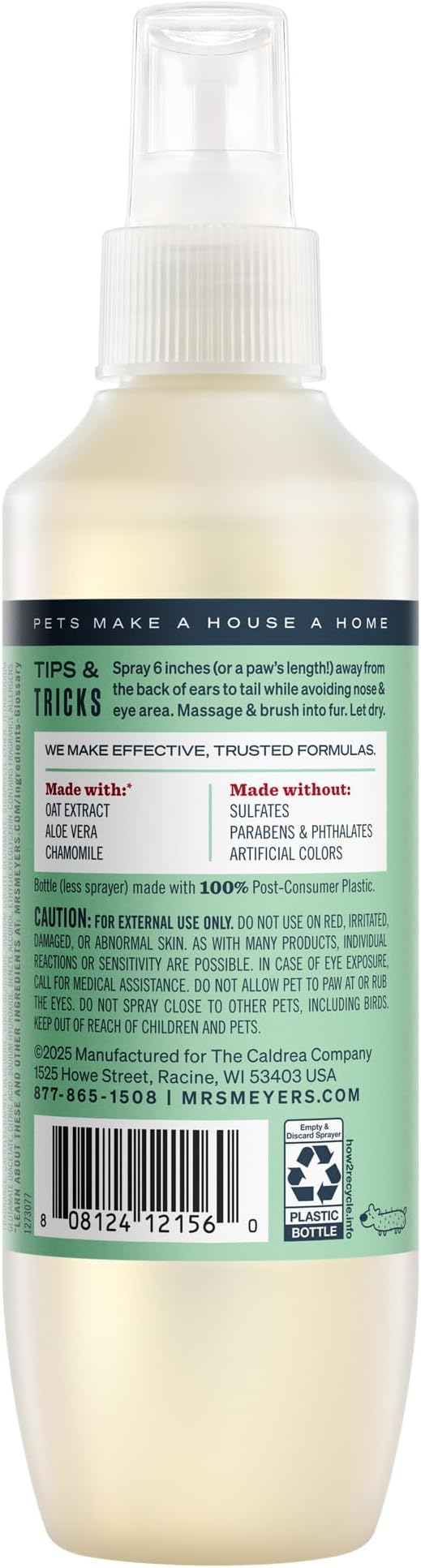 MRS. MEYER'S Clean Day Dog Deodorizing Spray, Sweet Chamomile Scent, 8oz