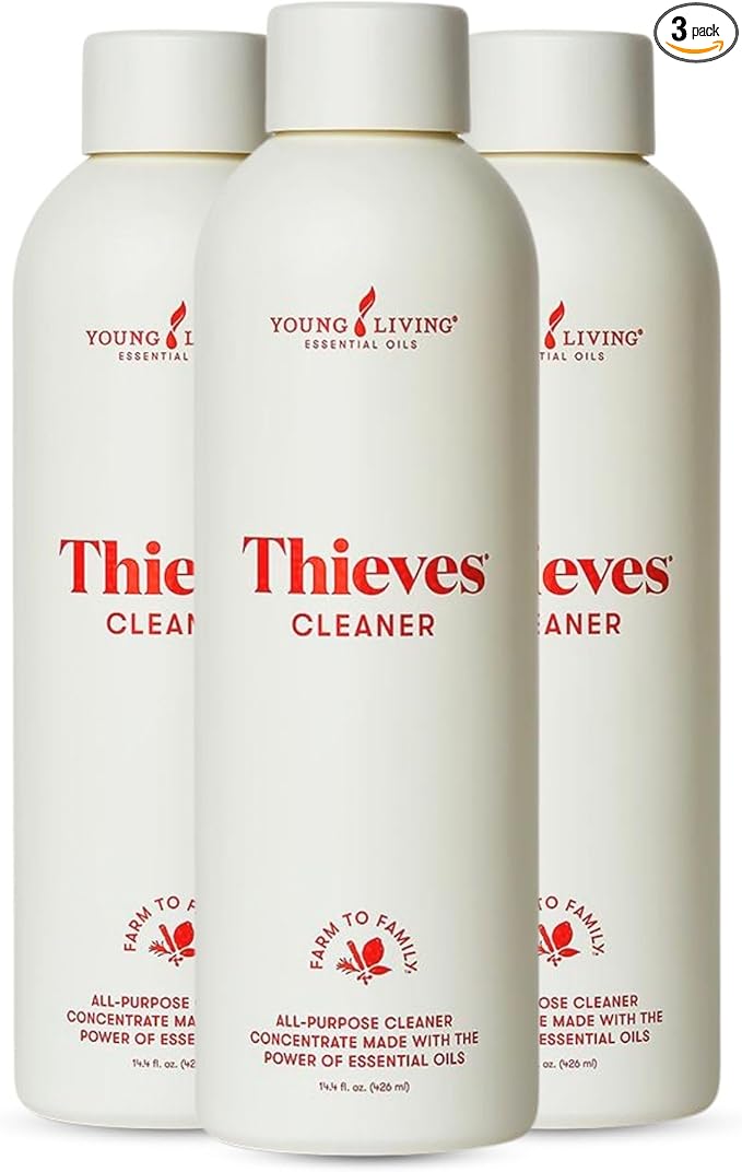 Young Living Thieves Household Cleaner of 14.4 fl.oz. Bottles - Essential Oil-Infused Ultra-Concentrated Formula for Natural Home Care, Non-Toxic Cleaning Bliss - 3 Pack