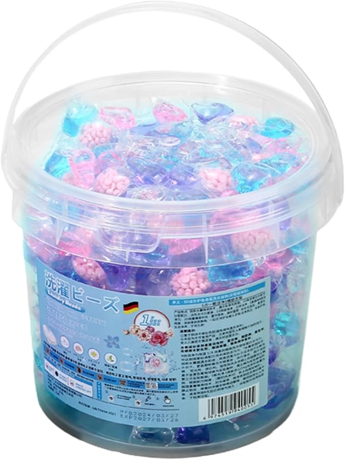 Laundry Detergent Pods - High Efficiency Washing Machine Tablets, Concentrated Cleaning Beads, Clothes Stain Remover Solution, Compact Apartment Dorm Supply, Deep Clean Sheets Towels Jeans