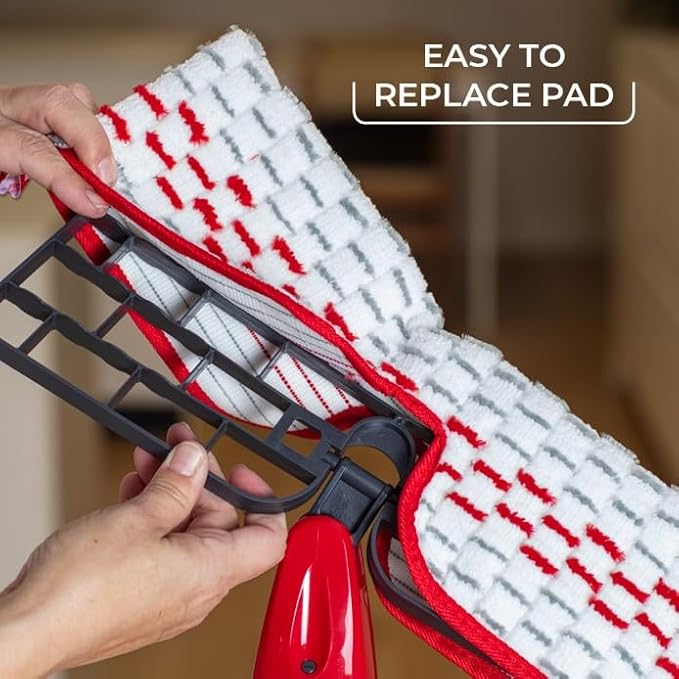 O-Cedar ProMist MAX Spray Mop, PMM with 3 Extra Refills, Red