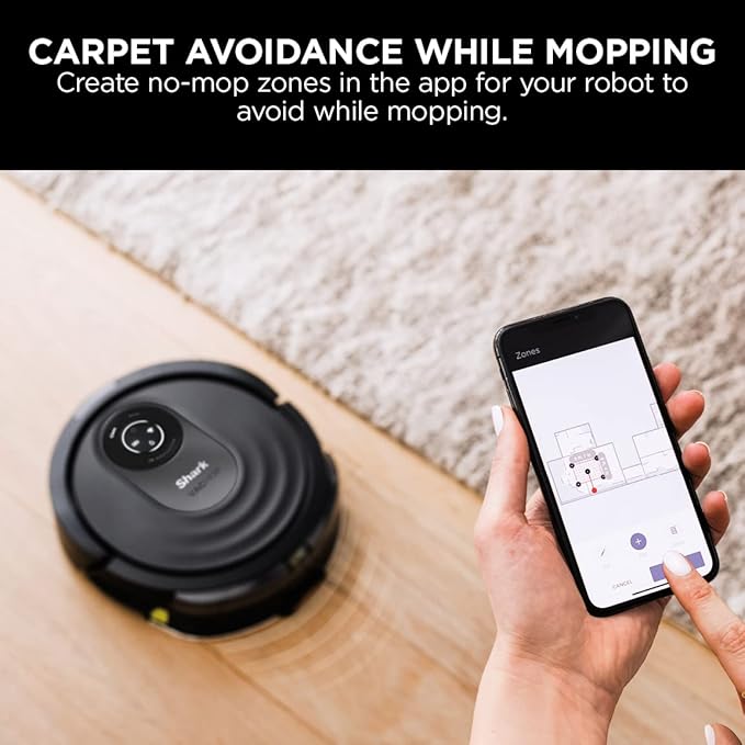 Shark AI Robot Vacuum & Mop with Self-Cleaning Brushroll for Floors, Carpet Black/Silver (RV2001WD) With LiDAR Navigation