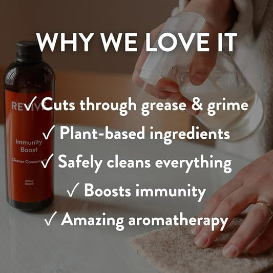 REVIVEEO Immunity Boost Cleaner Concentrate Multi-Purpose, All-Purpose, Concentrated, Mopping, Nontoxic, Plant Based 2 Pack