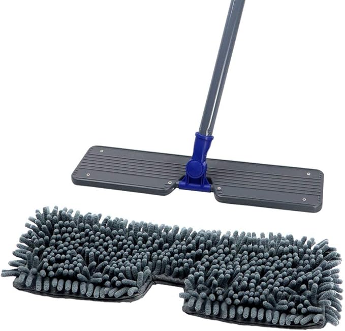 Masthome 3 Pack Microfiber Flip Mop Refills, Dua-Action Microfiber Mop Replacement Pads, Compatible with ASIN B076HPLH1T, Dry & Wet Use, Machine Washable, Double Sided Mop Pads for Floor Cleaning