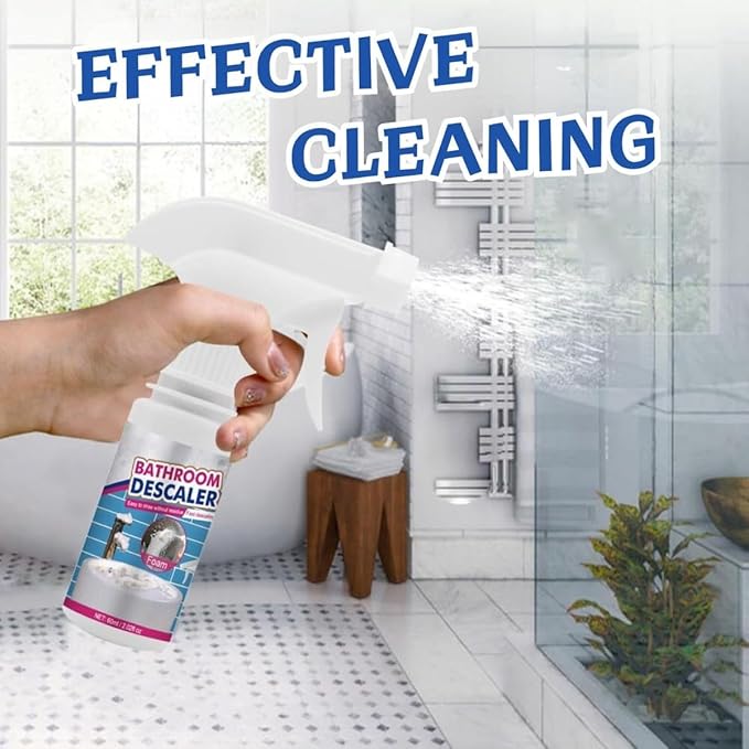 DESCALER CLEANER, 2PCS Bathroom Descaler Cleaner, Bathroom Descaler Foam Cleaner Spray, All-Purpose B-athroom D escaler Foam Spray, Stubborn Stains cleaner, for Kitchen, Home
