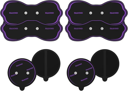 Wireless TENS Unit Electrode Pads Combo Set – 8-Pack Multi-Size Replacement Pads for Wireless TENS Units, Reusable with 3.5mm Snap Connectors (Please Check Electrode Pad Sizes Before Purchase)