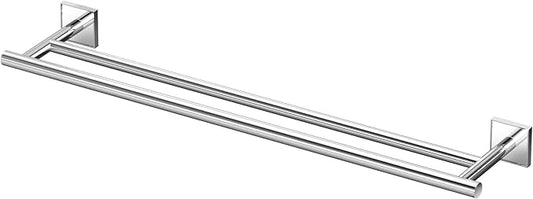 Gatco 5614 Mode Double Towel Bar, Chrome/Wall Mounted 24 Inch Double Towel Holder Rack for Bathroom