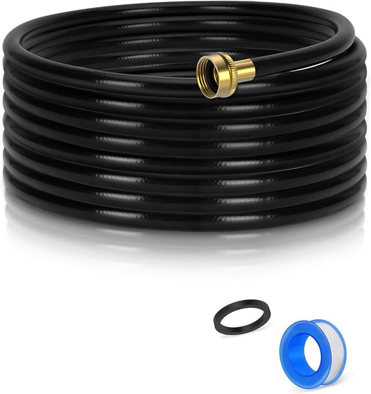 25FT Dehumidifier Drain Hose with 3/4 Inch FHT Connector, featuring Rust-Resistant Brass Fittings for Leak-Proof Connection, Perfectly Compatible with Most Dehumidifier Brands（7 Length Options）