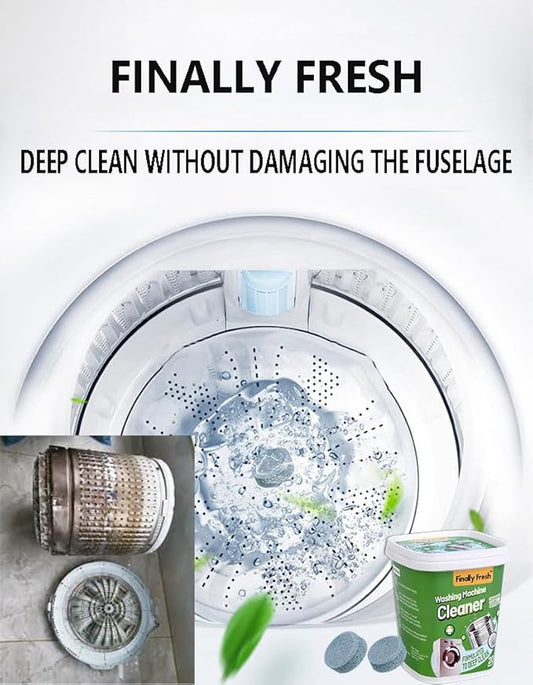 Finally Fresh Washing Machine Cleaner for Front Loaders & Top loaders, 20 Packs Washer Cleaner, Washer Machine Cleaner for Fianlly Fresh, Suitable for All Washing Machine