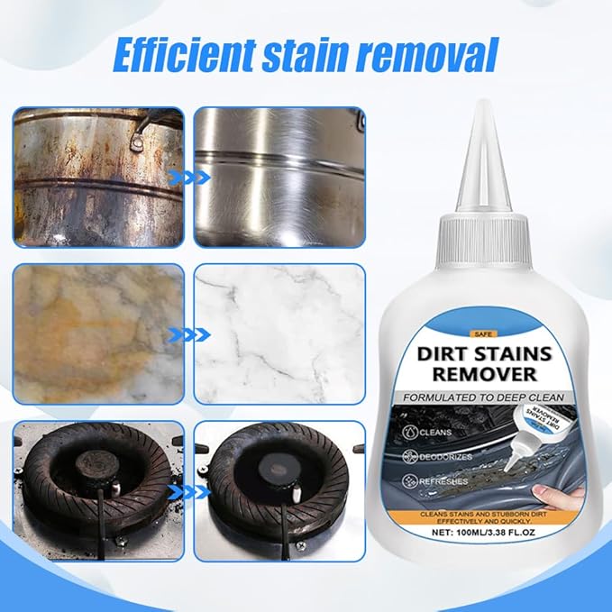 HOME STAIN CLEANER GEL, 2025 New Cleaning Gel, Multi-Surface Deep Cleaning Household Cleaner for Kitchen and Bathroom, Stubborn Stain Remover for Home Use (2)