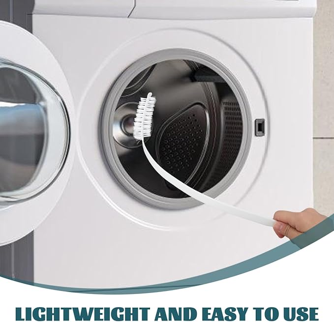 Luxshiny Washing Machine Cleaner Brush Set 2 Pcs Front Load Washer Drum Cleaning Brush with Soft Bristles and Flexible Slit for Effective Washer Dryer Accessories