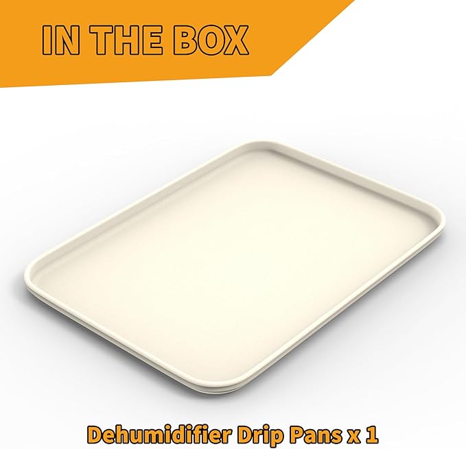 LBG Products Drip Pans 11 x 7.5 Inch for Small Dehumidifier,Hard Plastic Drip Tray Portable AC Drip Pan Catch & Prevent Spills or Leaks from Dehumidifier for Bedroom,Home,Protect Your Floor