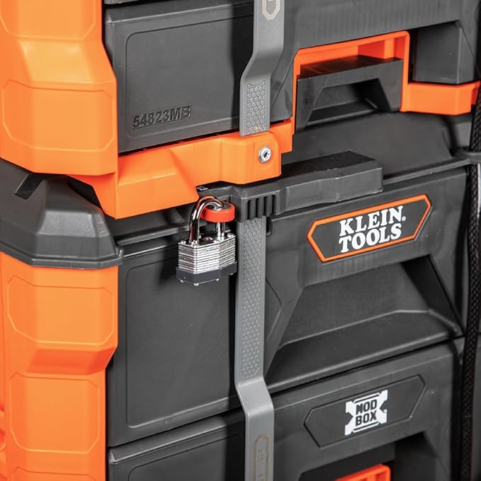 Klein Tools 54822MB MODbox 2-Drawer Tool Box, Double Drawer Tool Organizer, Stackable Module, 50-Pound Capacity