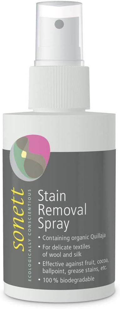 Sonett Organic Stain Removers Spray for clothes effective against fruit, Cocoa, Ballpoint, Grease stains for delicate textiles of Wool and Silk (6 Count)