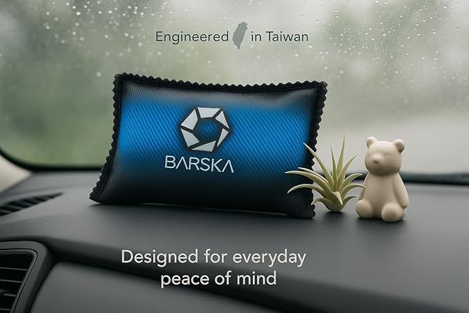 BARSKA 150g Rechargeable Desiccant Dehumidifiers – 2-Pack Reusable Moisture Absorbers for Safes, Closets, Cars, Basements – Microwaveable Silica Gel Humidity Control