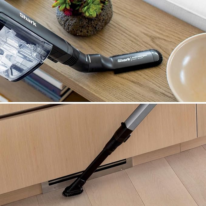 Shark UZ865H Stratos Cordless Vacuum with Clean Sense IQ, DuoClean PowerFins HairPro, Includes Duster Crevice Tool & Anti-Allergen Brush, Up to 50 Minute Runtime, Gray (Renewed)