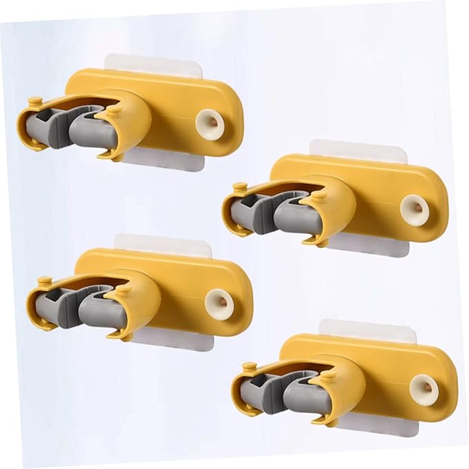 IMIKEYA 4pcs Hanging Broom Mop Storage Mounted Mop Holder Hook Rack for Home Cleaning Organizer
