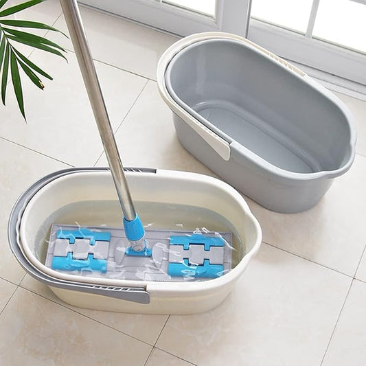 Haundry 4.5 Gallon Cleaning Bucket, Good Grips Household Mop Bucket for Cleaning Supplies, Cleaning Caddy Organizer Basket with Handle, 17.1L, White