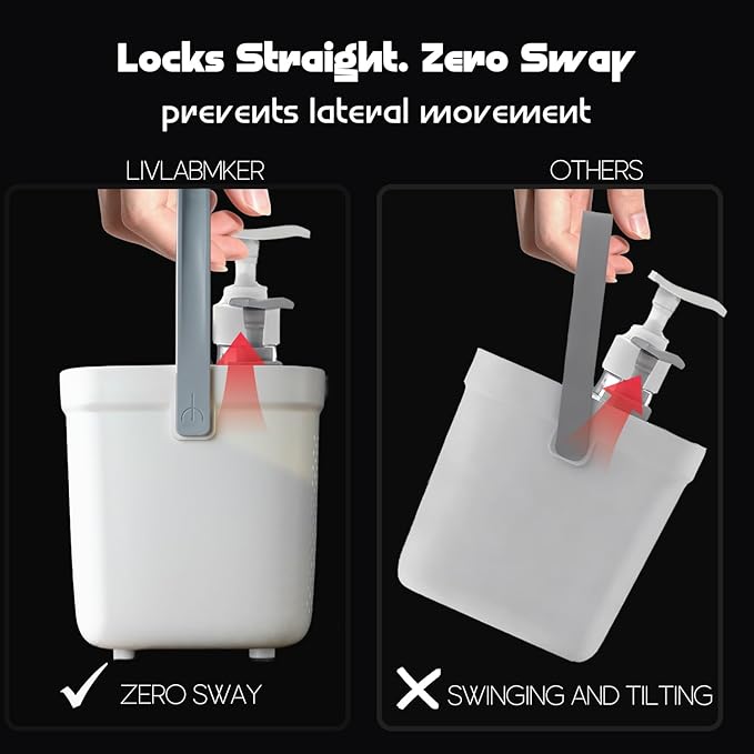 LivLab Mker Portable Shower Caddy, Cleaning Supply Organizer with Handle, College Dorm Room Essentials, Camping Tote Basket - Bathroom Storage, Under Sink Organizer, White Grey