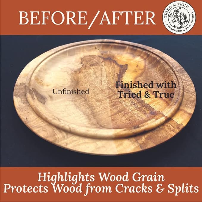 Tried & True Superior Varnish Oil Wood Finish, Quart - Natural Pine Resin & Linseed Oil, Ideal for Interior Furniture, Tables, Countertops - Non-Toxic, Scratch Resistant & Durable