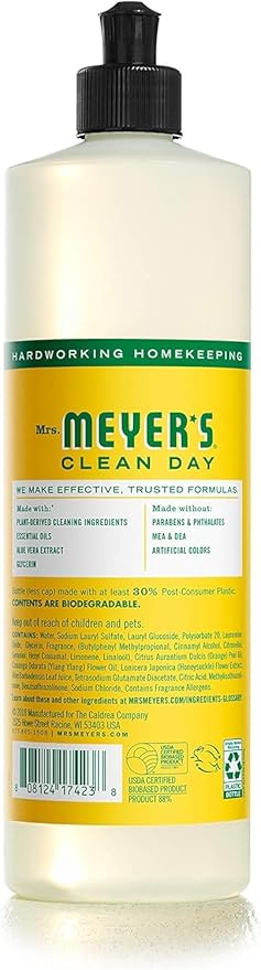 Mrs. MEYER'S Kitchen Set, Dish Soap, Hand Soap, and Multi-Surface Cleaner, 3 CT (Honeysuckle)