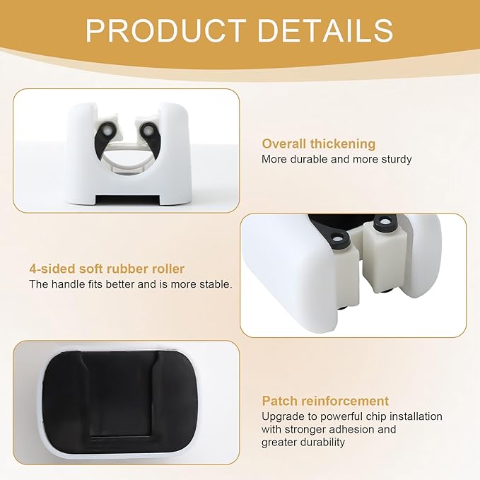 Broom Holder, Wall Mount Mop Organizer, Self-Adhesive Cleaning Supplies Hanger Rack for Bathroom Kitchen Garage Garden Space-Saving, Durable and Water-Resistant Broom Storage Solution, 3 Pack