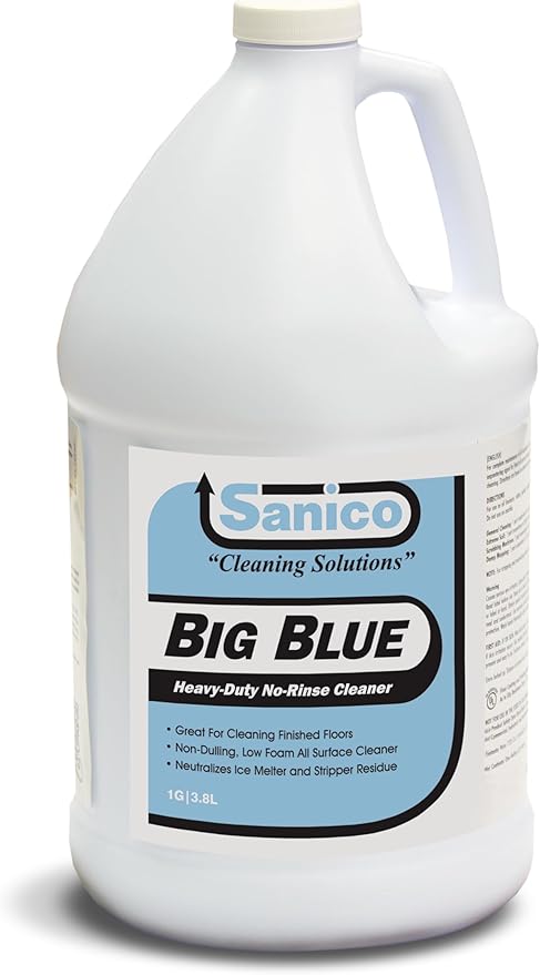 Sanico Big Blue Concentrated Heavy-Duty No-Rinse All-Purpose Cleaner Gallon 4 per case