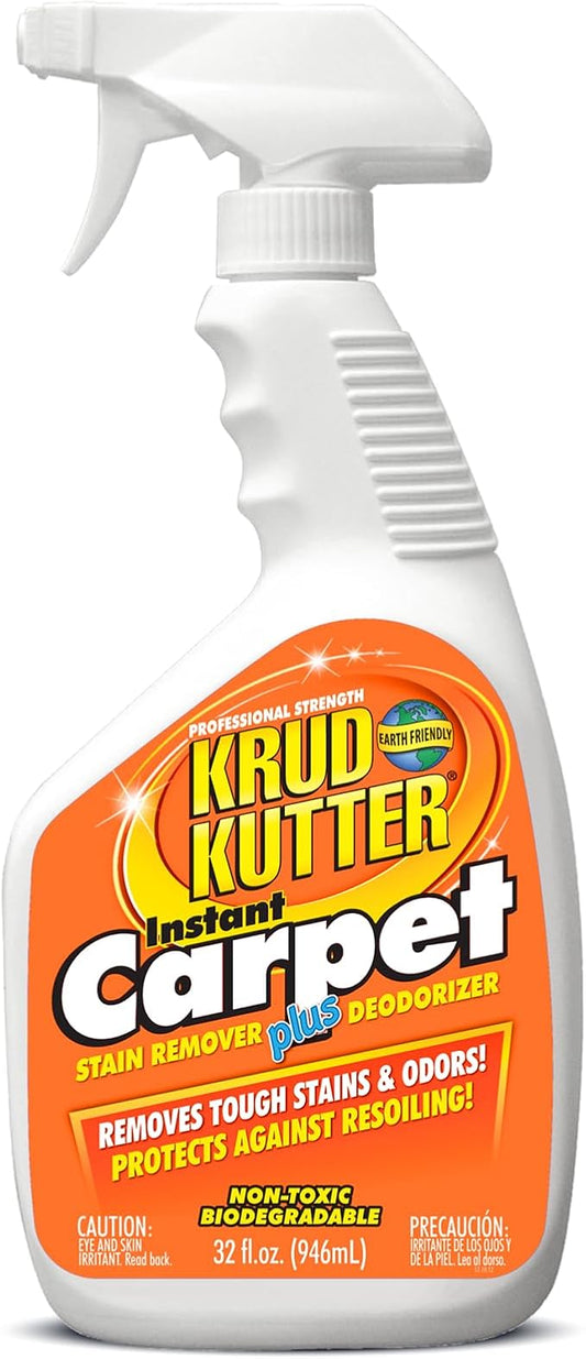 Krud Kutter CR326 Instant Carpet Cleaner/Stain Remover Plus Deodorizer Spray, 32 Fl Oz