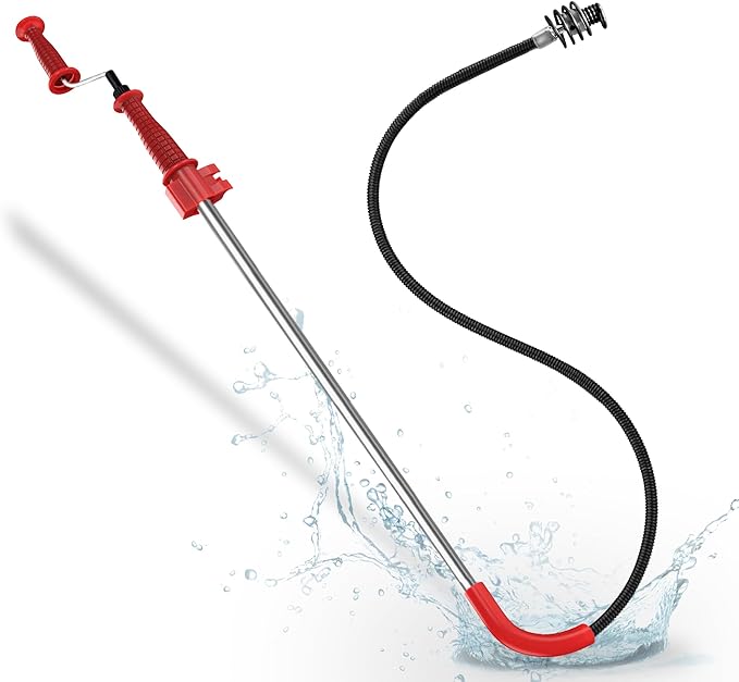 6 Ft Toilet Auger Snake Model K-6P 56658 Toilet Snake for Unclogging with 6-Foot Snake and Bulb Head, Heavy Duty Toilet Auger Snake for Unclogging Toilets for Home, Office, School, More