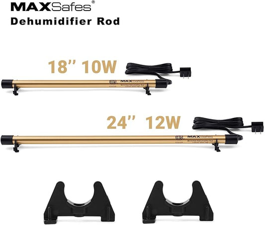 Gun Safe Dehumidifier Rod, Dry Rod - Easy Installation Plug-in Electric Dehumidifier Eliminates Moisture for Gun Safes & Cabinets, ETL Approved (18in)