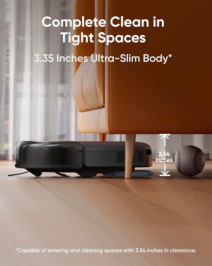 eufy Certified Like-New Omni C20 Robot Vacuum and Mop Combo, Self-Emptying, Auto Mop Washing & Drying for Hands-Free Cleaning, 7000 Pa Suction (Renewed)