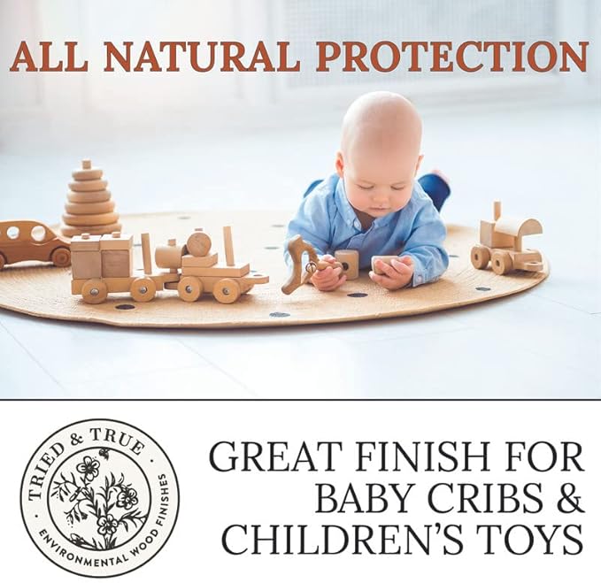Tried & True Superior Varnish Oil Wood Finish, Quart - Natural Pine Resin & Linseed Oil, Ideal for Interior Furniture, Tables, Countertops - Non-Toxic, Scratch Resistant & Durable