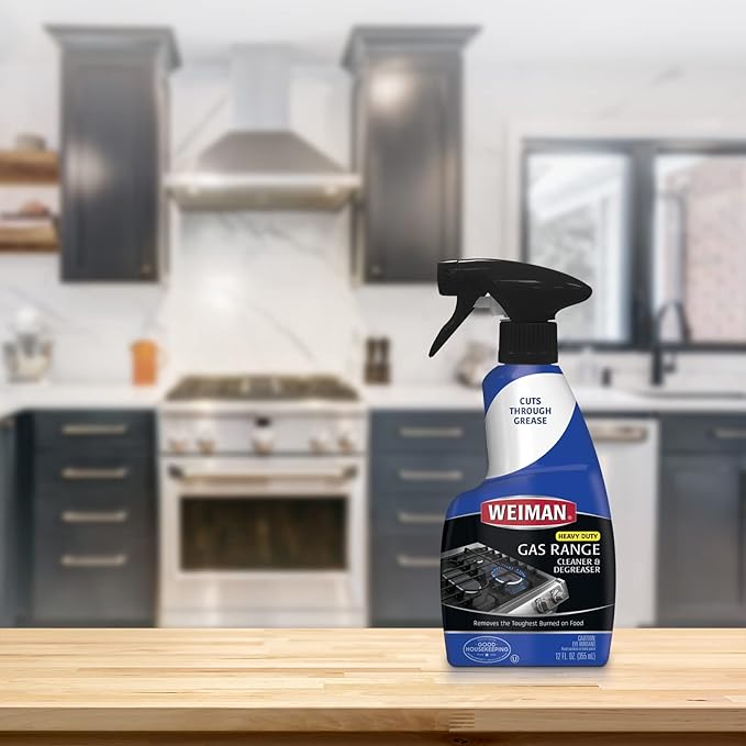 Weiman Gas Range Cleaner and Degreaser, Single, Lemon, 1 Count