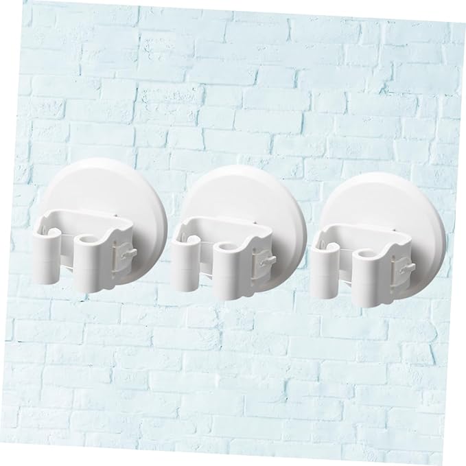 PRETYZOOM 3pcs Mop and Broom Holder Wall-mounted Gripper Clips for Efficient Storage Bathroom Kitchen and Balcony Easy Installation Space-saving