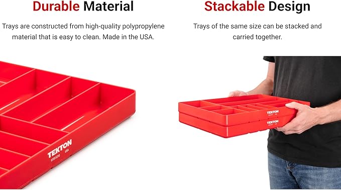 TEKTON 10-Compartment Organizer Tray (Black) | OTD11110 | Made in USA