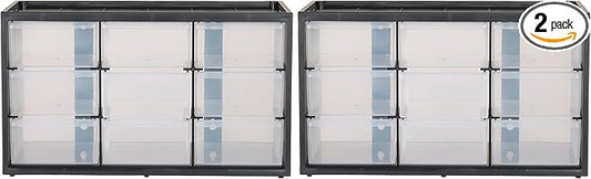CRAFTSMAN Storage Organizer Bin System, 9 Compartment, Plastic (CMST40709) (Pack of 2)