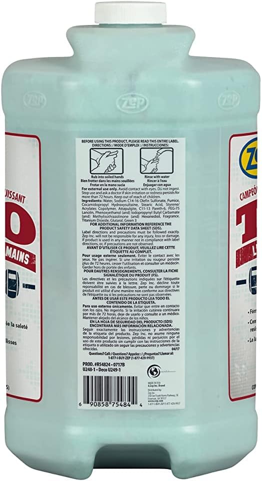 Zep TKO Heavy-Duty Industrial Hand Cleaner - 1 Gallon (Case of 2) - ECR548242 - Industrial-Strength, Perfect For Tackling The Toughest Dirt and Grease