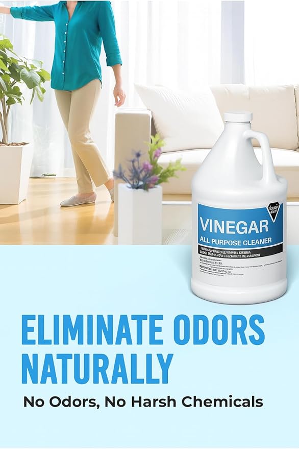 (4 Gallons) Distilled White Cleaning Vinegar – Natural All-Purpose Cleaner for Laundry, Floors & Surfaces – 6% Acidity – Deodorizer & Stain Remover