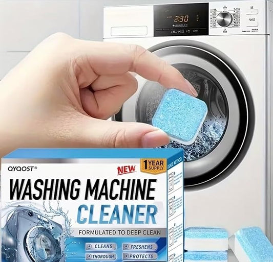 QYQOST Washing Machine Cleaner Tablets, Deep Cleaning Descaler for Front Loader and Top Load Washer, 1 Year Supply