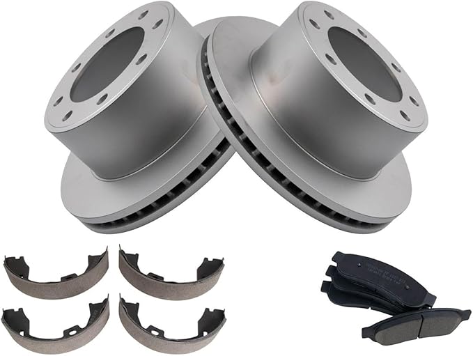Brake Pads & Rotors Kit Rear Side Ceramic Coated Replacement Disc Set and for Ford for F350 SuperDuty 2011-2012