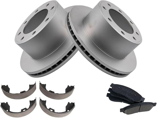 Brake Pads & Rotors Kit Rear Side Ceramic Coated Replacement Disc Set and for Ford for F350 SuperDuty 2011-2012