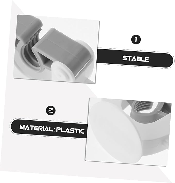 PRETYZOOM 2 Pack Self-Adhesive Mop and Broom Holders Wall Mounted Organizers for Bathroom and Kitchen No-Trace Mop Gripper Space-Saving Storage Rack