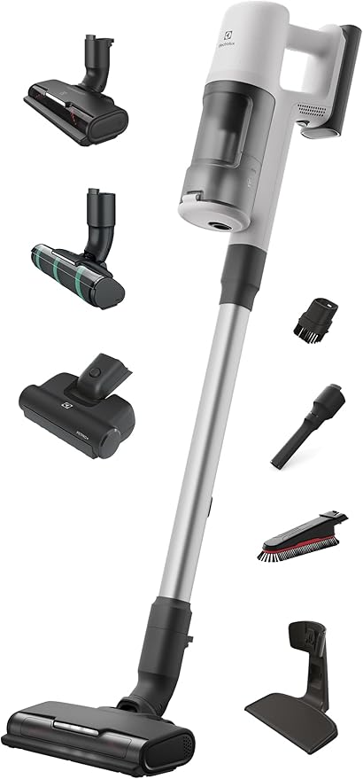 Electrolux Ultimate600 Complete Home Cordless Stick Vacuum with 3 Specialized Nozzles (Multi-Surface, Hard Floor & Pet), 50-Minute Run Time, 3 Power Modes, White