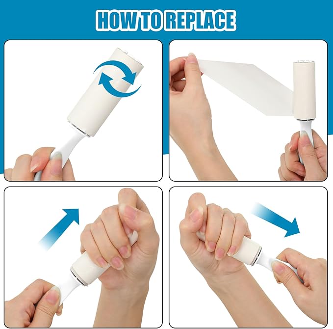 Hushee 50 Pack Mini Lint Rollers 3000 Sheets Travel Size Lint Roller Small Portable Remover for Couch Furniture Clothes Cat Hair Removal 5.9 x 1.1 Inches(White)