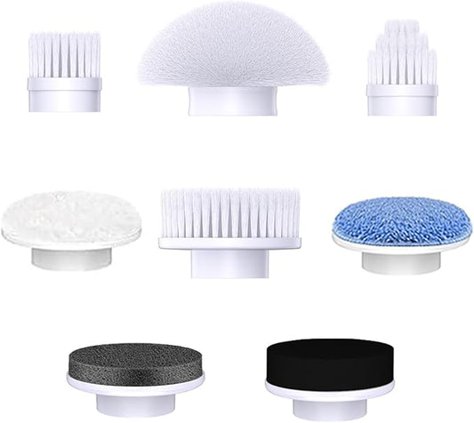 Replaceable Brush Heads - Scrubber Brush for Bathroom, Kitchen, Tile Grout, Bathtub, Shower, Sink, Toilet & Car Cleaning