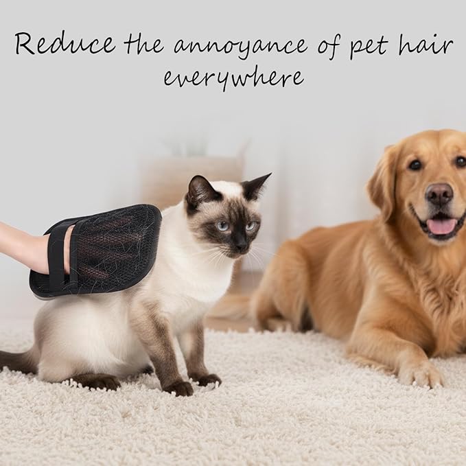 3pcs Pet Hair Removal Glove Magic Brush for Cats Dogs，Reusable Electrostatic Pet Hair Remover Gloves Supplies for Rugs Couch, lint,Carpet, Car Seat & Laundry Furniture